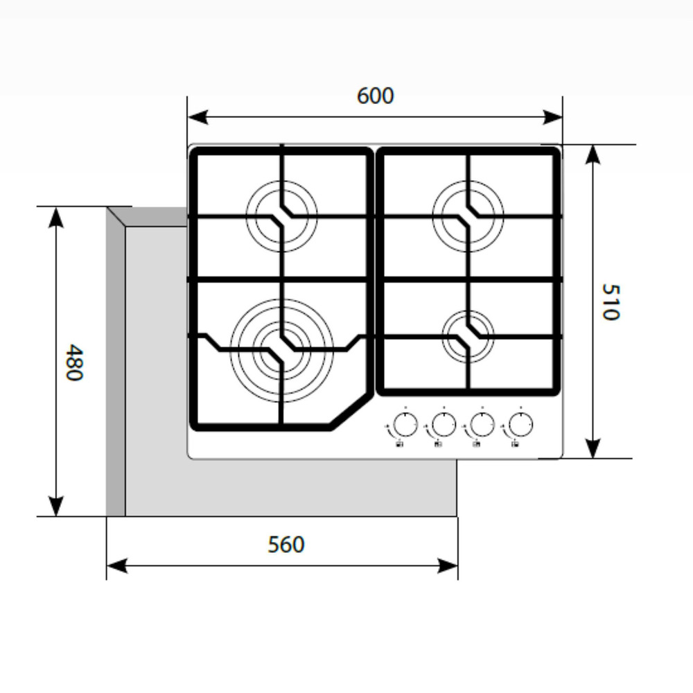 Газовая варочная поверхность LEX GVG 642 WH
